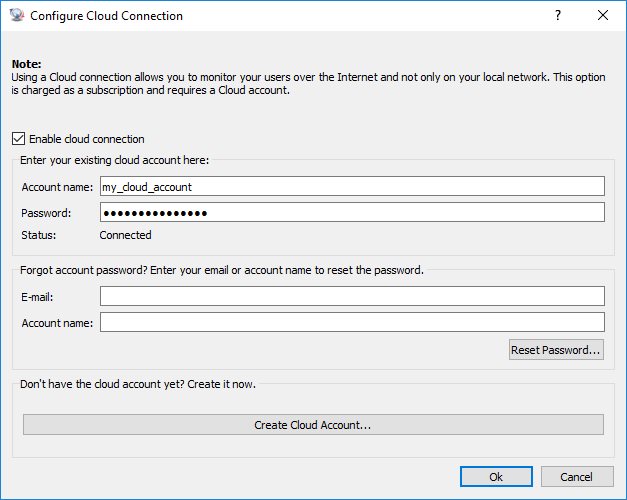 Configurar la supervisión a través de la nube