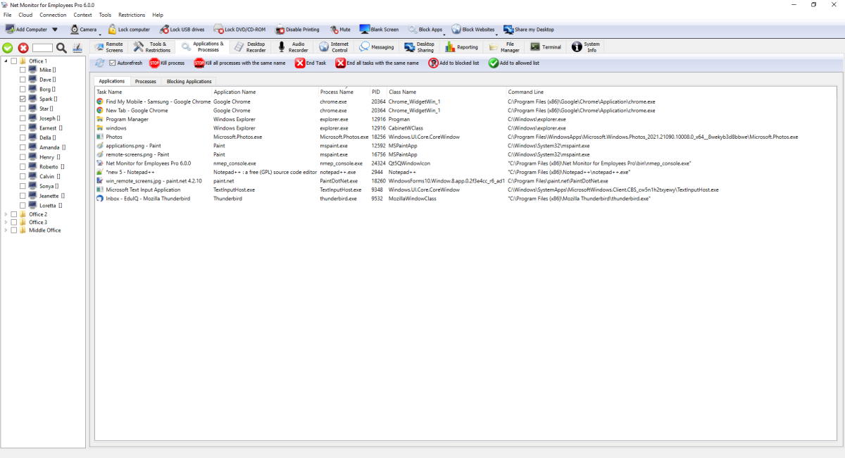 Tab na Applications