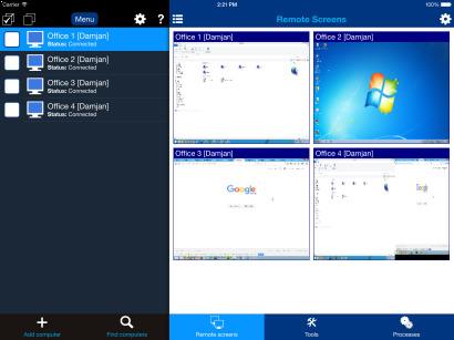 espion Remote Screens