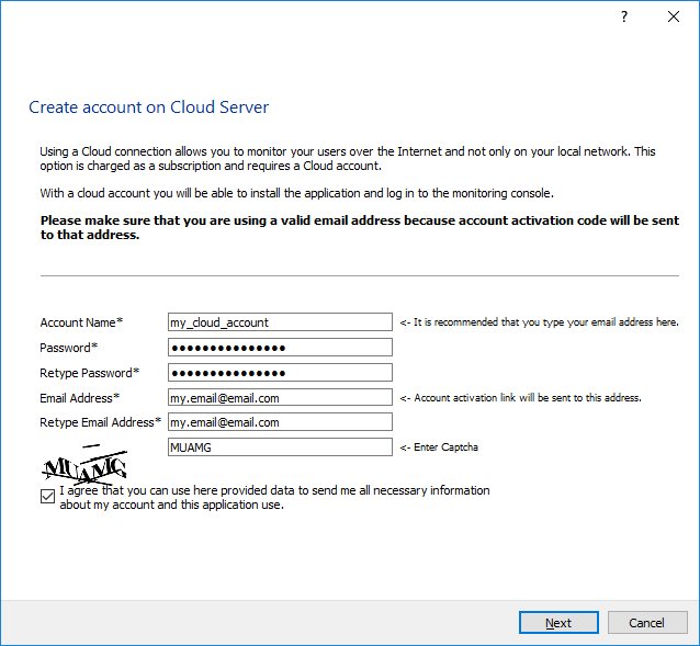 Buat akun cloud